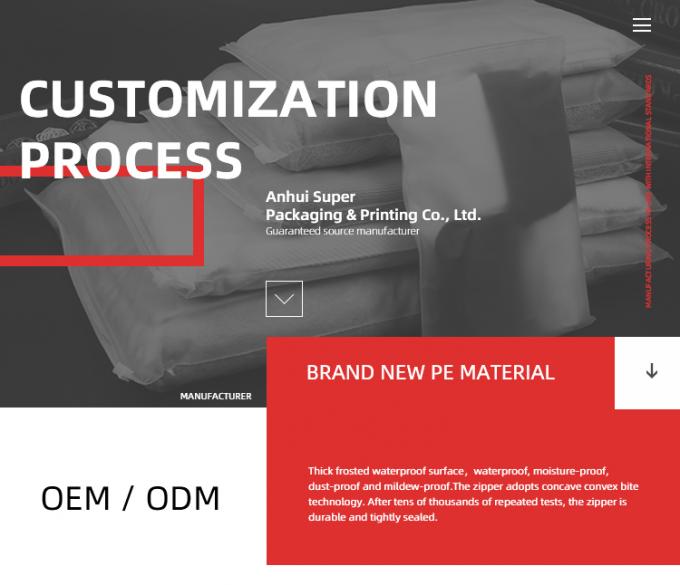 カスタマイズされたサイズ CPEジッパーバッグ マットフローズド包装バッグ 3