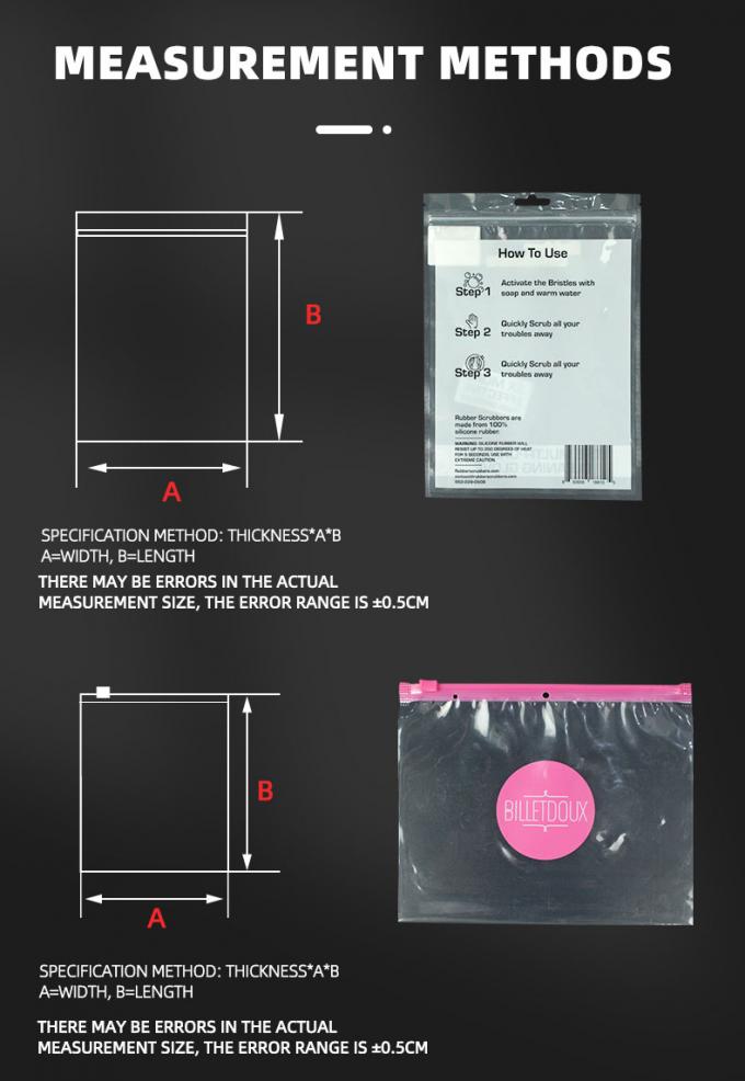 カスタマイズされたCPEPE透明型冷凍型プラスチックシップロックバッグ ミニシップポケット 3