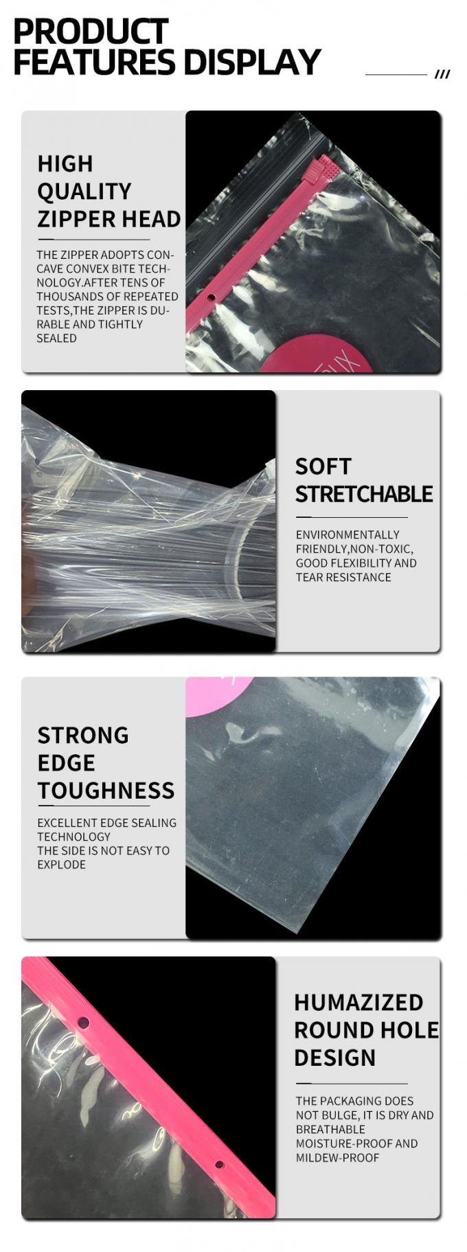 カスタマイズされたCPEPE透明型冷凍型プラスチックシップロックバッグ ミニシップポケット 6