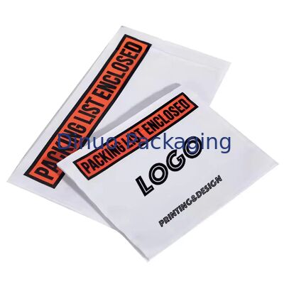 Logo Printable Clear Durable Packing List Insert envelope Poly Mailer Document Pockets for Logistics