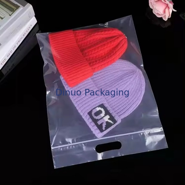 オーダーメイド印刷 環境に優しい再閉可能なプラスチックジップロック袋 衣料品のハンドル付き 梱包袋
