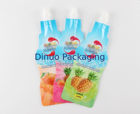 注文の印刷されたDoypack袋の飲料のびんは口の袋の上のノズルのアルミ ホイルの立場を形づけた