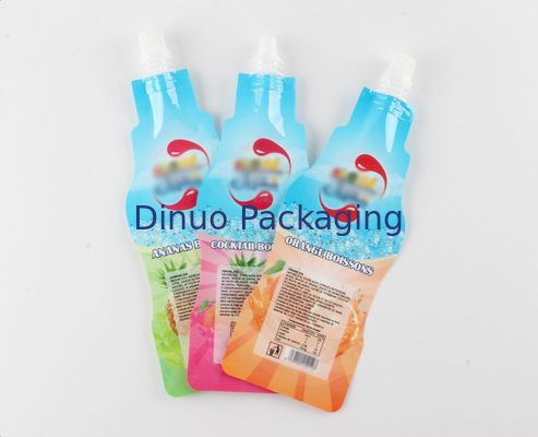 注文の印刷されたDoypack袋の飲料のびんは口の袋の上のノズルのアルミ ホイルの立場を形づけた