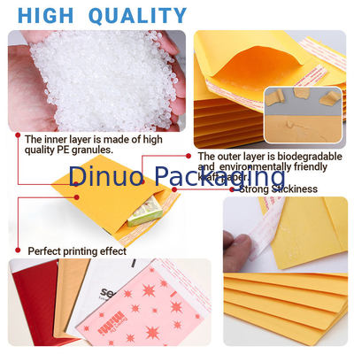 Safe and Durable Kraft Bubble Mailers for Express Shipping 3-4mm Thickness Self-sealing Closure