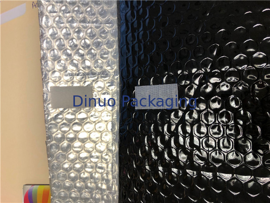 印刷された黒い金属船積みの封筒、180x165 #CD-DCDの注文の泡郵便利用者を防水して下さい
