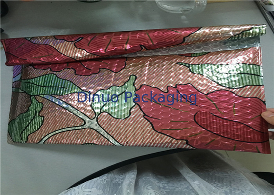多彩な印刷された金属泡は袋のサイズ1/7.25"をX12」休日の泡郵便利用者並べました